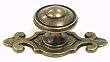 Top Knobs-Britannia Collection M31 Canterbury Knob w/backplate in German Bronze