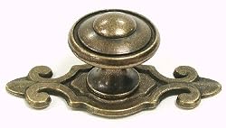 Top Knobs-Britannia Collection M31 Canterbury Knob w/backplate in German Bronze