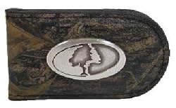 Mossy Oak Leather Money Clip - Collegiate Series