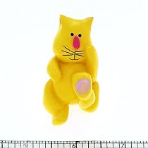JVJ Hardware Cabinet Hardware 80014 Yelow Cat Resin Knob Yellow
