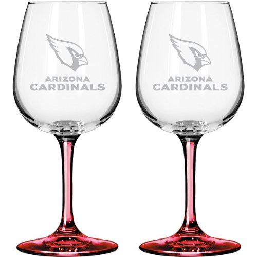 Boelter Arizona Cardinals 12Oz. Clear Wine Glasses- Set Of 2 Set Of 2