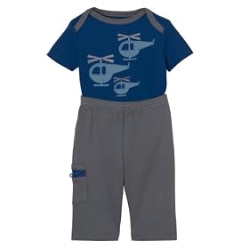 DWELL STUDIO Ss Stpnt Set Blue 3-6M - 3-6M