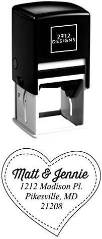 Stole My Heart Custom Personalized Self Inking Return Address Stamp - Great Wedding, Housewarming, or Teacher Client Gift