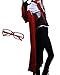 Black Butler Cosplay Grell Sutcliff Full Costume (S-L) with Eyeglasses