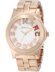 Marc by Marc Jacobs Rose Gold Rivera Logo Womens Watchs - MBM3138