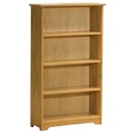 Atlantic Furniture Four Tier Bookcase, Natural Maple