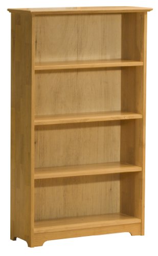 Atlantic Furniture Four Tier Bookcase, Natural Maple