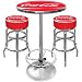 Ultimate Coca-Cola Gameroom Combo - 2 Bar Stools and Table Gift for HIM Decor
