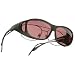 Cocoons Low Vision OveRx Eyewear - Slim Line: Black Frame/Boysenberry Lens