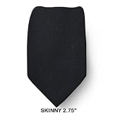 CK-S-368 - Brand Name Designer Calvin Klein SKINNY Silk Tie - Black