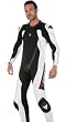 DAINESE W-FRAME BLACK/WHITE D-SKIN LEATHER SUIT! eur-48