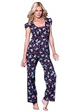Woman Within Plus Size 2-piece print knit peasant pj by Amoureuse