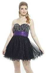 Plus Size Applique Lace Crystal Beaded Crystals Chiffon/Taffeta/Tulle Evening Dress 