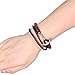 Areke Mens Anchor Anchor Leather Bracelets Unisex Women Fashion Cool Braided Stretch Bangle Jewelry Color Brown