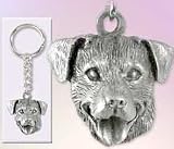 Rottweiler 3D Pewter Keychain for Real Dog People