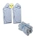 2 HOODED TOWELS & 4 PK WASHCLOTH BLUE- BABY GIFT SET
