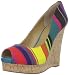 Nine West Women's Linger Wedge Pump,Pink Combo Fabric,7.5 M US
