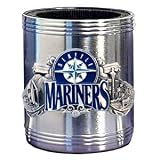 Seattle Mariners Stainless Steel Can Cooler - MLB Baseball Fan Shop Sports Team Merchandise