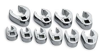 SK 4508 SuperKrome 10 Piece 3/8-Inch Drive 3/8-Inch to 1-Inch Flare Nut Crowfoot Wrench Set SK 4508 SuperKrome 10 Piece 3/8-Inch Drive 3/8-Inch to 1-Inch Flare Nut Crowfoot Wrench Set