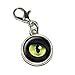 Graphics and More Cat Green Eye Antiqued Bracelet Pendant Zipper Pull Charm with Lobster Clasp