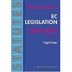 EC Legislation 2004/2005 (Blackstone's Statute Book)
