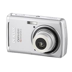 Pentax Optio E60 Digitalkamera (10,1 Megapixel, 3-fach optischer Zoom, 6,1 cm (2,4 Zoll) Display) silber