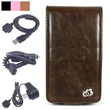 (4 in 1) Microsoft Zune Melrose Carrying Case + Car Charger + Travel Charger + USB Data Cable for Microsoft Zune 80gb (Many color available)