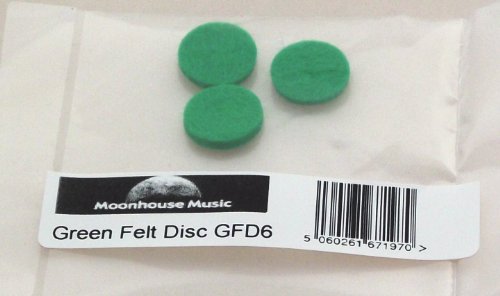 Green Felt Disc - Pack of 3 - 17mm x 2mm - for 