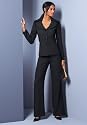 metrostyle Pleat Collar Pantsuit