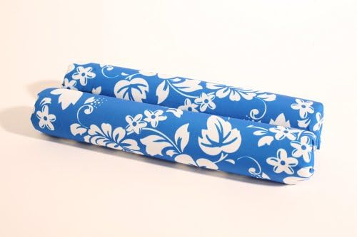 18" Roof Rack Pads Blue Floral - Non Logo (Made in U.S.A.) Regular Pads