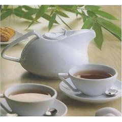 Keramik Teeset Darjeeling 2 Tassen und Teekanne in wei�