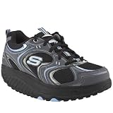 Skechers Shape Ups Action Packed - 5 Uk - Black & Grey - Man Made