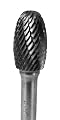 CARBIDE BUR GROBET MADE IN U.S.A. OVAL 1/4X3/8X1/4 DOUBLE CUT