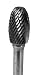 CARBIDE BUR GROBET MADE IN U.S.A. OVAL 1/4X3/8X1/4 DOUBLE CUT