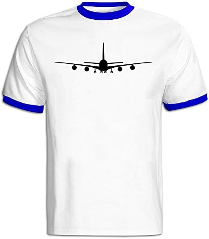 FJSC Men's Airplane T Shirt Small RoyalBlue