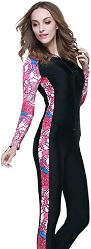 Ulike2 Women's Wetsuits Full Body Sports Skins Sea Surf with Hooded (Rose Red, XXXXL)