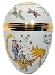 Handpainted Large Enamel Egg: Chinoiserie