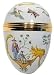 Handpainted Large Enamel Egg: Chinoiserie