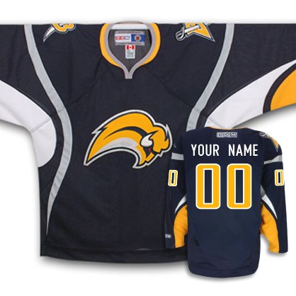 Buy ANYNAME #00 Buffalo Sabres CCM 550 Series Replica NHL Hockey Jersey (NHLPA Certified Custom Sewn...