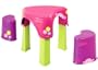 Children's Furniture: Barbie Creative Play Table with 2 Chairs