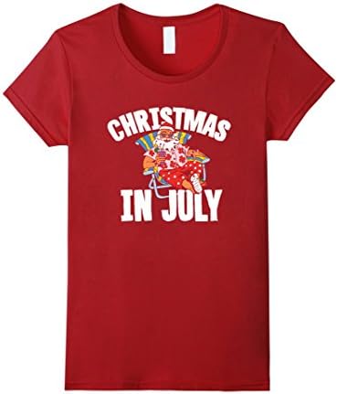 Women's Christmas in July t shirt XL Cranberry