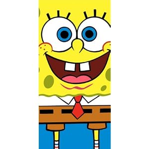 <b>SpongeBob Square Pants Terry Velour Beach/Bath Towel: Sp</b>