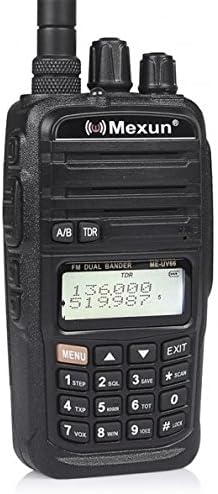 Mexun KG-UV66 Dual Band Two-Way Radio, 136-174MHz & 400-520MHz, Black
