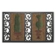 Twin Topiary Scrolls and Coir Doormat - 18 by 30 inches