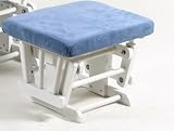 Sleigh Ottoman in White/Blue Finish By Storkcraft Baby Furniture
