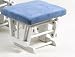 Sleigh Ottoman in White/Blue Finish By Storkcraft Baby Furniture