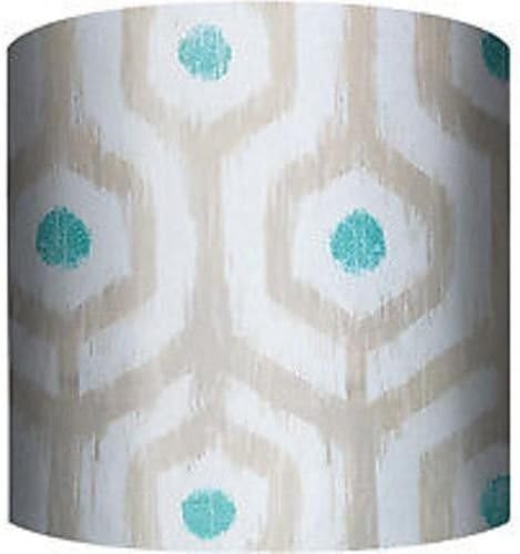 Ikat Teal Drum Lamp Shade,Home Modern Decor Interior Lights 10 Inches