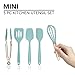 Cook With Color Set of Five Aqua and Rose Gold Silicone MINI Kitchen Utensil Set