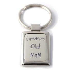 Grumpy Old Man - Keyring (Beige)