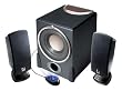 Acoustic Authority A-3780RB Black 2.1 180 Watt Pro Series Subwoofer Satellite System